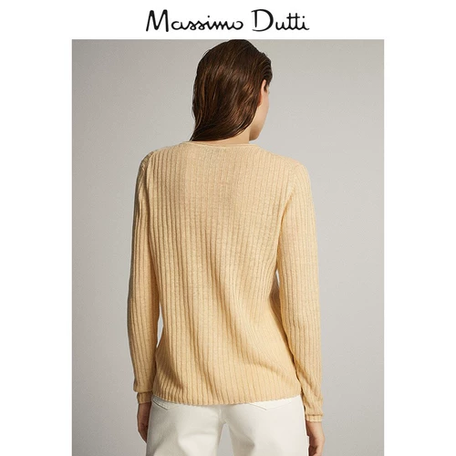XJ Season-Massimo Dutti Женский торговый центр такого же льна Linsea Женский свитер