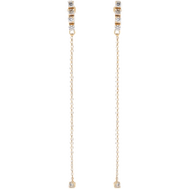 New Spring and Summer Products Massimo Dutti 2024 Womens Accessories Elegant Thin Sparkling Long Chain Earrings 04605783303