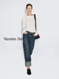 Massimo Dutti, демисезонные дизайнерские хлопковые штаны для отдыха, джинсы, тренд сезона, свободный прямой крой