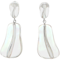 (Limited Series) Spring and summer new Massimo Dutti 2024 Ms. Accessories Hundred silver water droplet earrings 04609555808