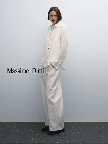 Massimo Dutti, демисезонная белая рубашка