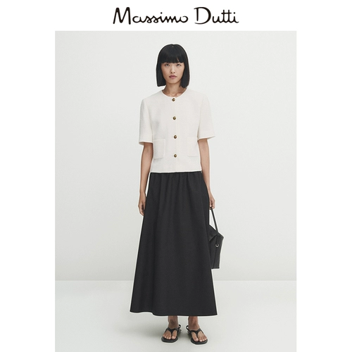 Обновление дисконтирования Massimodtti Женщины 2023 Новая Xiaosiwinda Физическая эстетическая белая пот -свитера короткая куртка 06052594712