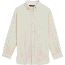 Summer new MassimoDutti2024 womens casual cool temperament commuter style thin and textured printed long-sleeved shirt 05166811712
