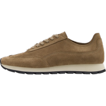 Massimo Dutti Mens Shoes 2024 Summer New Brown Retro Soft Suede Leather Sneakers 12152450112
