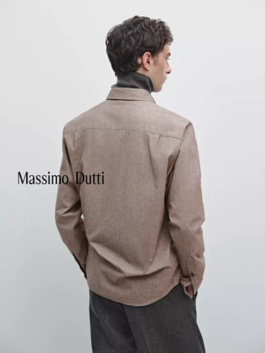 Massimo Dutti, демисезонная хлопковая рубашка для отдыха, куртка