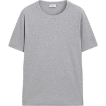 (STUDIO Limited Series) Massimo Dutti Mens 2024 Winter New Gray Cotton Short-Sleeved T-Shirt 08600861210