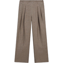 Summer new MassimoDutti2024 womens clothing temperament capable intellectual commuting style pure linen high waist straight trousers 05080771829