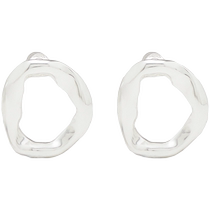 New spring and summer products Massimo Dutti 2024 womens accessories versatile silver circle design earrings 04605926808