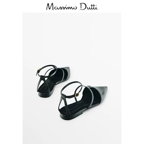 Massimo Dutti, дизайнерские туфли с заостренным носом, 2023, осенние, тренд сезона