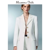 Massimo Dutti, демисезонный белый костюм для отдыха, облегающий крой