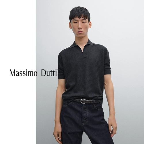 Massimo Dutti, летняя трикотажная футболка polo, короткий рукав