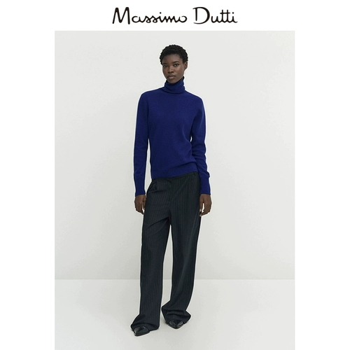 Massimo Dutti, минималистичный шерстяной трикотажный свитер, 2023