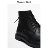 Massimo Dutti, Martens, обувь, зимний черный ремень в английском стиле, короткие сапоги, в британском стиле