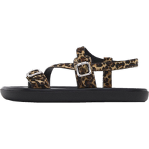 Massimo Dutti Womens Shoes 2024 Summer New Padded Animal Print Flat Sandals 11744450195