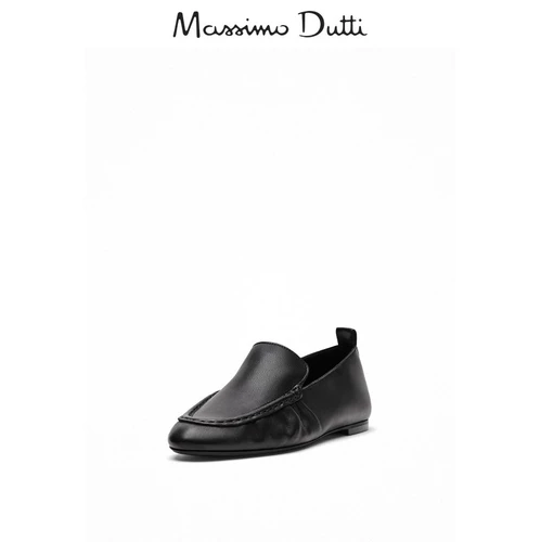 Massimo Dutti, лоферы для черной кожи для отдыха