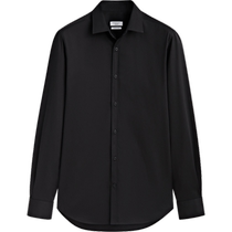 Discount season Massimo Dutti mens 2024 new summer casual version pure cotton black shirt-STUDIO series 08400824800