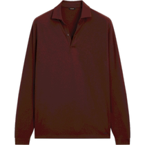Discount season Massimo Dutti mens 2024 new summer style simple commuter style solid color long-sleeved POLO shirt 00715291701