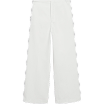 Summer new style MassimoDutti2024 womens cold white noise style casual white high waist straight wide leg floor mopping jeans 05046946251