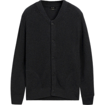 Autumn New Massimo Dutti Mens Wear 2024 New Casual Lazy Style V-neck Sweater Knitted Cardigan Jacket 00966350801