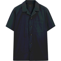 New Season Special Massimo Dutti Mens Clothing 2024 Summer New Style Intelligent Commuting Style Skin-Friendly Cotton Lapel Short-Sleeved Shirt 00145371401
