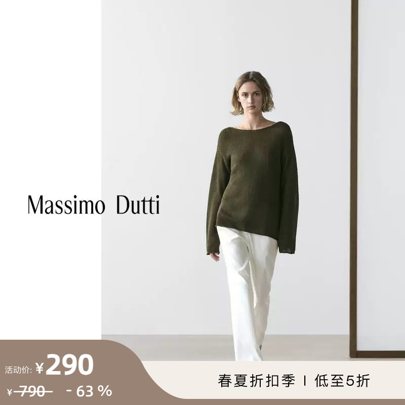 Discount Season Massimo Dutti Women's Clothing 2026 Spring/Summer New Casual Style Long-Sleeved Round Neck Cut-Out Knitwear 05687518529 Discount Season Massimo Dutti Women's Clothing 2026 Spring/Summer New Casual Style Long-Sleeved Round Neck Cut-Out Knitwear 05687518529