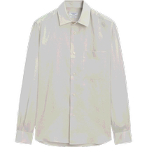 Summer new (STUDIO limited series) MassimoDutti mens 2024 new white pure linen long-sleeved shirt 08411840805