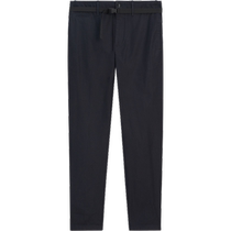 Discount season Massimo Dutti mens 2024 new summer style casual simple and versatile commuting style pure cotton belted trousers 00023015401