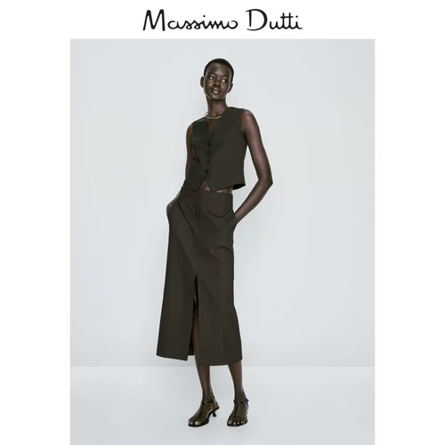 Massimo Dutti, летняя юбка для отдыха, облегающий крой