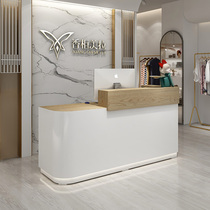 Simple modern cashier clothing shop beauty salon small bar barber shop milk tea shop arc front desk