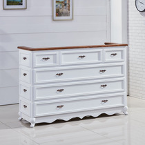 European cashier Clothing store White corner simple counter Beauty salon bar paint L-shaped retro bar table