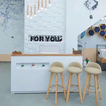 Cashier counter bar corner simple modern clothing store convenience store bar table milk tea shop barber shop front desk