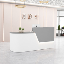 Cash register counter simple modern clothing shop beauty salon Barber shop curved bar milk tea shop front desk reception table