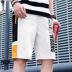 quần thẳng của nam giới quần short xu hướng in nam lăm phút quần mùa hè thường thể thao Hàn Quốc phiên bản của quần lụa băng mỏng 