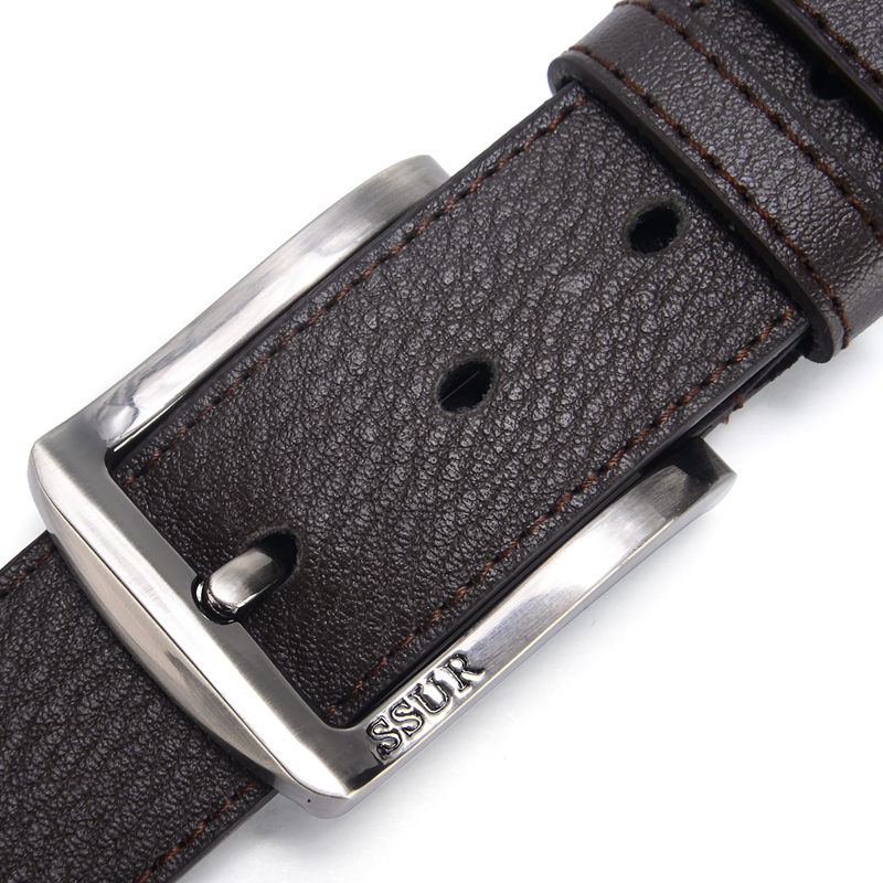 SSUR Belt Men Genuine Leather Needle Buttoned Bull Leather Pants With Young Man Han Edition 100 Hitch Minimalist About Tide People Youth Belt