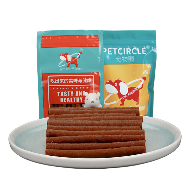 PETCIRCLE Dog Snack Thịt bò Teddy Chú chó nhỏ Huấn luyện chó Phần thưởng Thịt bò Stick Pet Snacks 100g đồ ăn vặt cho chó