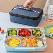 Oxford Cloth Insulated Bag Lunchbox Lunch Bag Handbags Students With Rice Bag Lunch Bag Aluminum Foil Rectangular Rice Bag
