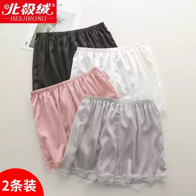 Safety pants women's anti-light white underwear thin crotch lace edge flat corner edge four corner split