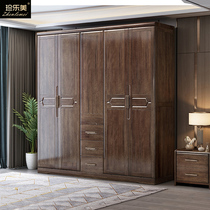 Uise sandalwood wardrobe Chinese style four doors five doors solid wood closet locker minimalist modern bedroom wood furniture