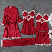 806 комплект из пяти предметов бордовый