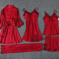 803 комплект из пяти предметов бордовый