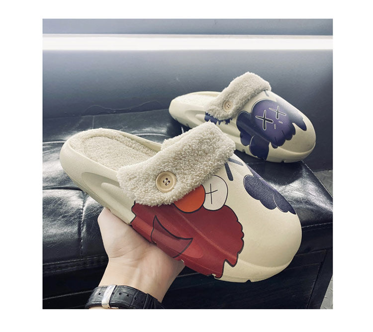 Утепленные съемные тапочки, для влюбленных, большой размер 