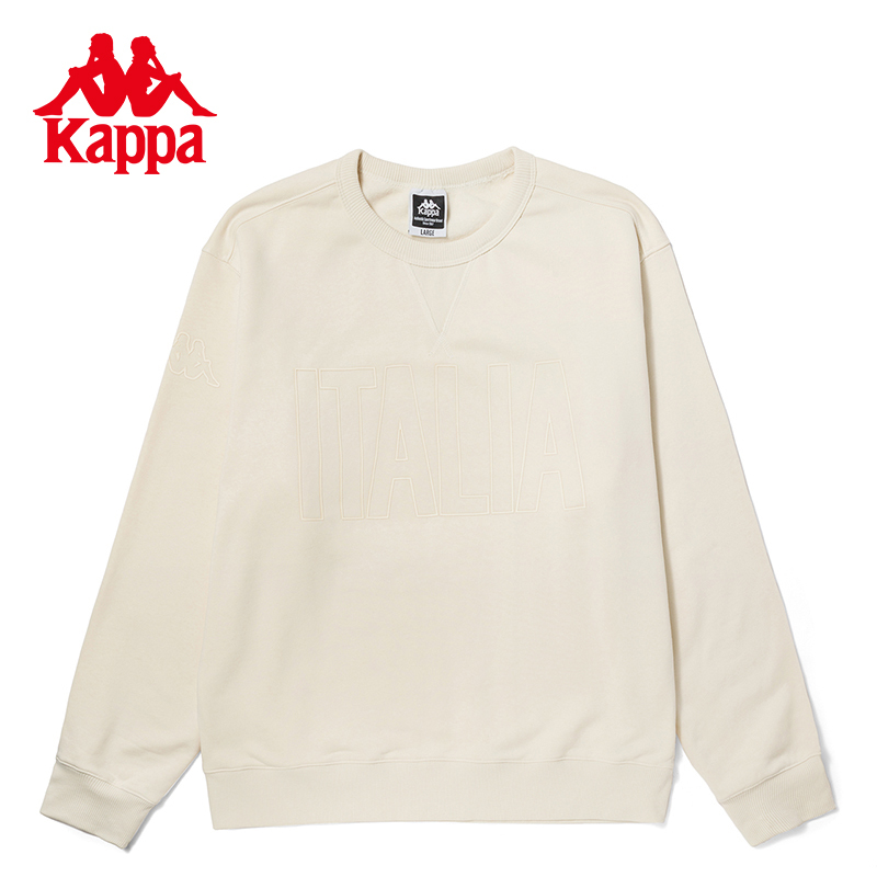 Kappa Pullover New Men's Solid Color Sports Sweatshirt Casual Fleece-Lined Crew Neck Jacket K0C72Wt03