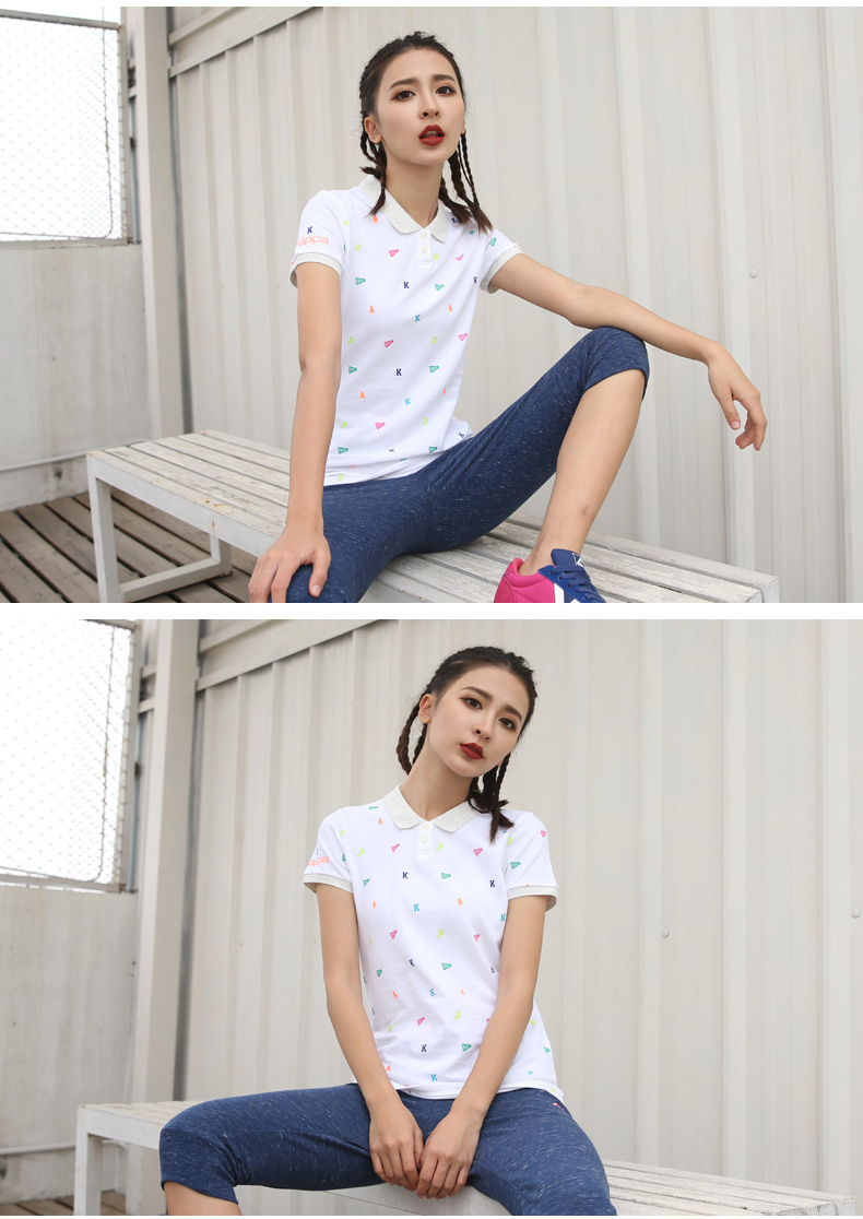 Chủ cửa hàng gợi ý Kappa nữ POLO áo sơ mi hoa nhỏ thể thao tay áo ngắn K0522PD10 ao thun polo nam