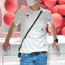 2022 summer new Japanese retro embroidery half-sleeved bottoming shirt INS trend loose shoulder sleeve short-sleeved T-shirt men