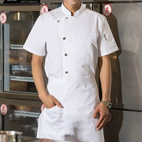 Белый фартук, короткий рукав