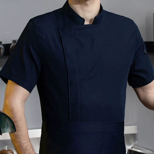 Эластичная летняя одежда для работы, делается под заказ, короткий рукав, с печатью вашего логотипа