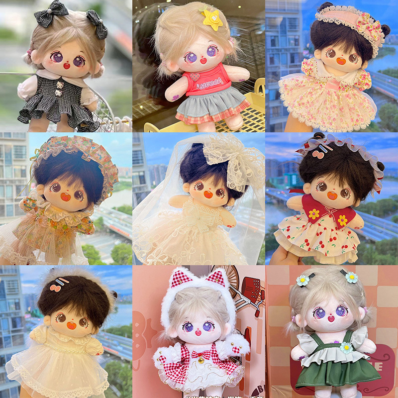 Cotton Doll Clothes Autumn and Winter Doll Clothes 20cm Plush Toy Naked Doll Girl's Christmas Outfit Non-Gender-Specific Winter Clothing