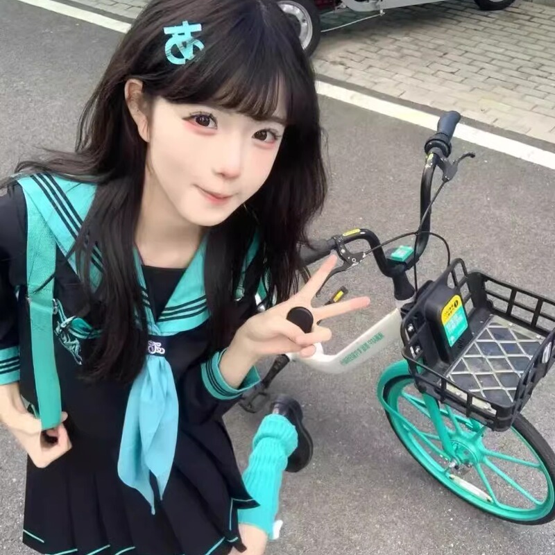 Qingyu Zhongyin Green Full-Embellished Jk Sailor Uniform Original Authentic Uniform School Uniform Skirt Set High School Birthday Style School Supplies Qingyu Zhongyin Green Full-Embellished Jk Sailor Uniform Original Authentic Uniform School Uniform Skirt Set High School Birthday Style School Supplies