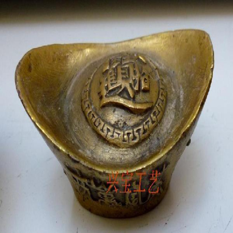 Imitation ancient pure copper size treasure gold million taels of money auspicious items Feng Shui home decoration ornaments