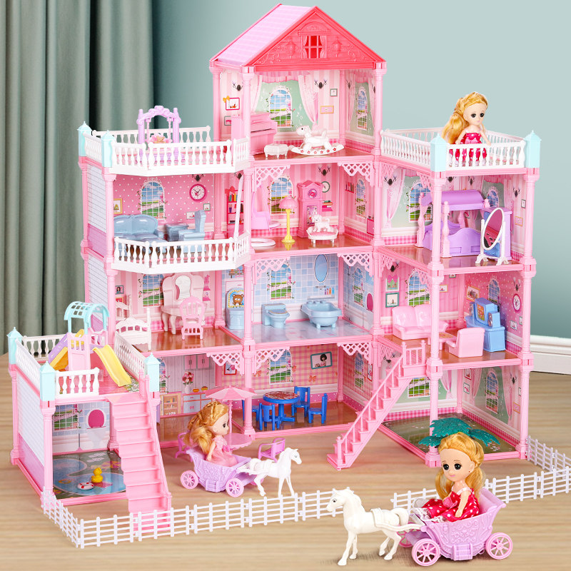 Children's toys play house wine doll house girl little princess castle house villa birthday six one gift 3-6 years old 5 - Taobao